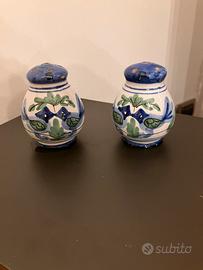Coppia sale-pepe in ceramica