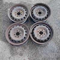 4 - CERCHI IN LAMIERA FIAT 5X13 4X98 ET35 CB 58,1