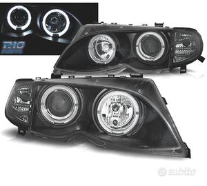 FARI BMW E46 01-05 OCCHI ANGEL FONDO NERO