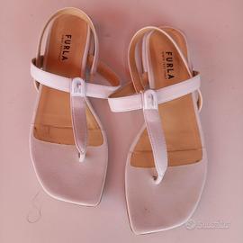 Sandali infradito Furla donna bianchi in pelle