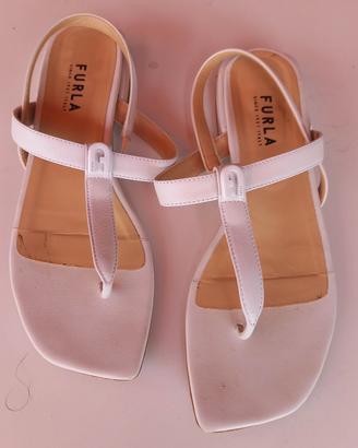 Sandali infradito Furla donna bianchi in pelle
