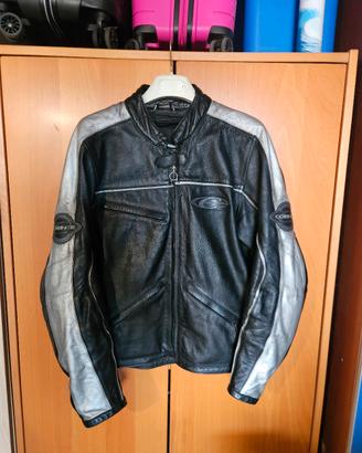 Giacca moto in vera pelle