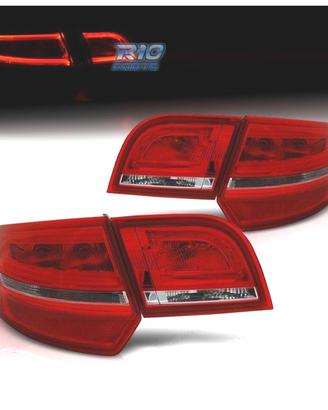 FANALI PER AUDI A3 8PA SPORTBACK 04-08 BARRE LUMIN