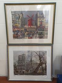 Coppia stampe Maurice Legendre - Paris