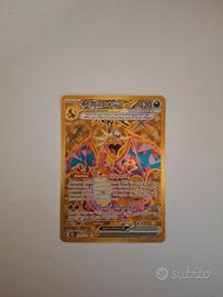 Charizard EX gold + sleeve di charmander