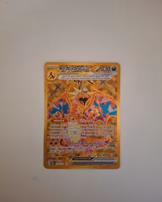 Charizard EX gold + sleeve di charmander