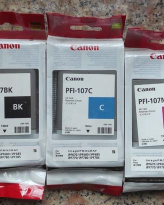 PFI-107BK-PFI-107MBK-PFI-107C-PFI-107M-PFI-107Y