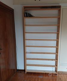Libreria Porta CD in LEGNO MASSELLO 220x110x12 cm