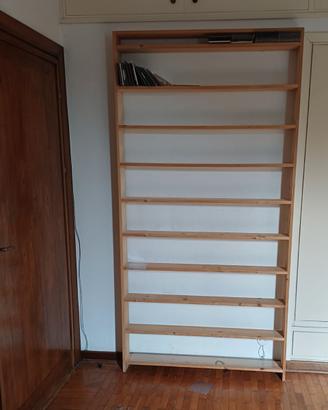 Libreria Porta CD in LEGNO MASSELLO 220x110x12 cm