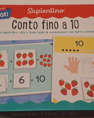 Gioco in scatola Montessori CONTO FINO A 10