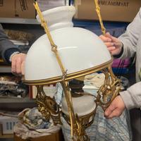 Lampadario a campana restaurato