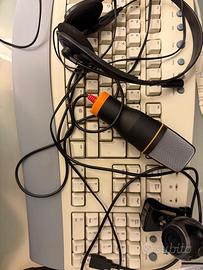 Microfono, cuffie e webcam