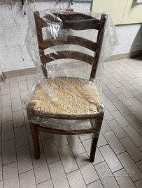 4 sedie in legno e tavolo in noce Calligaris