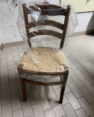 4 sedie in legno e tavolo in noce Calligaris