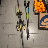 Sci rossignol completi di attacchi racchette borsa