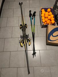 Sci rossignol completi di attacchi racchette borsa