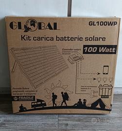 Pannello solare 100W Global kit carica batterie 