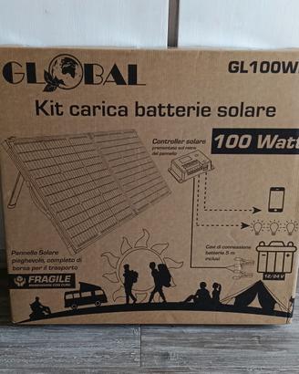 Pannello solare 100W Global kit carica batterie 