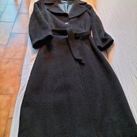 Cappotto nero alpaca ,mohair e lana tg 42