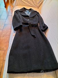 Cappotto nero alpaca ,mohair e lana tg 42