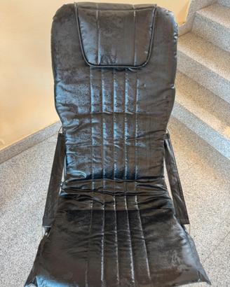 Poltrona relax imbottita / Sdraio design nero