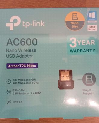 Adattatore USB Wi-Fi TP-Link Archer T2U Nano