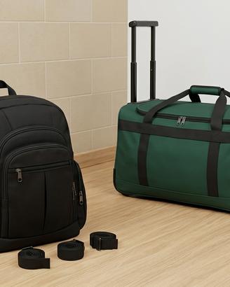 Zaino Multitasca Nero + Borsone Trolley