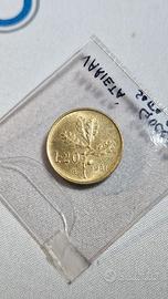 Lire 20 del 1981 rare difetto conio