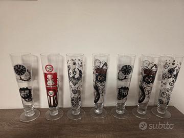 Set 7 bicchieri birra decorati