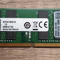 MEMORIA RAM 16GB 2133MHz KINGSTON KCP421SD8/16