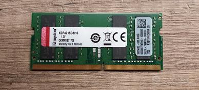 MEMORIA RAM 16GB 2133MHz KINGSTON KCP421SD8/16