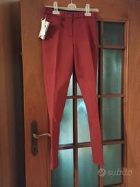 Pantaloni da equitazione rossi invernali bordeaux