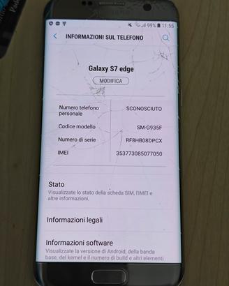 Samsung Galaxy S7 Edge - 32GB - Gold - Vetro Rotto