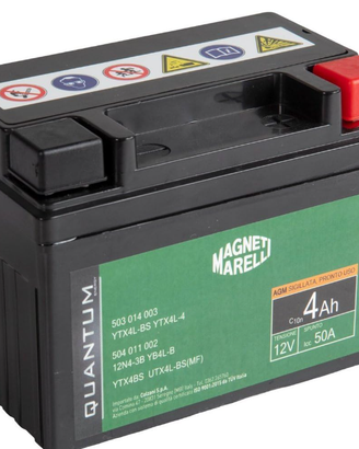 Magneti marelli batteria moto e scooter 4AH 12V 50