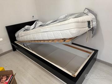 Letto singolo contenitore nero