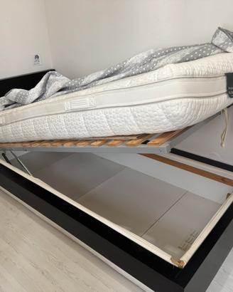 Letto singolo contenitore nero