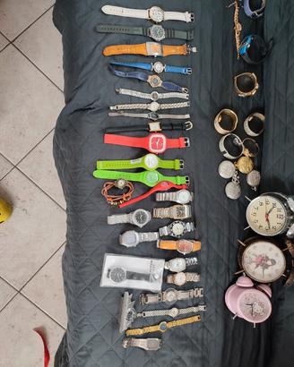 Lotto orologi da polso, tasca e sveglie 