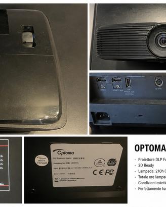 Optoma hd213 vidroproiettore 3d cinema videogames