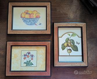 Set di 3 cornici di legno 