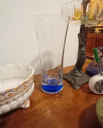 VASO VETRO DI MURANO BLU