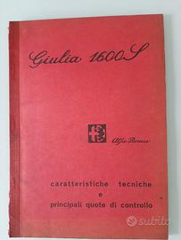 Giulia 1600 super caratteristiche tecniche