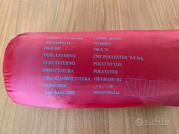 Sacco a pelo colore rosso