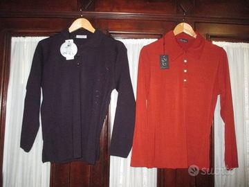 N.2 polo nuove in conf. con cartellin tg. L(E 6cad