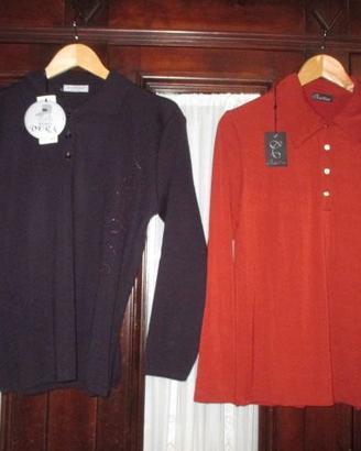 N.2 polo nuove in conf. con cartellin tg. L(E 6cad