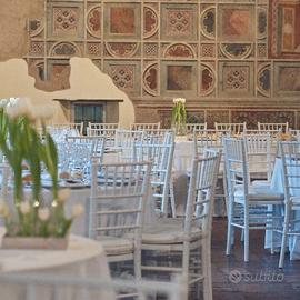 Sedia modello chiavarina colore bianco sala 