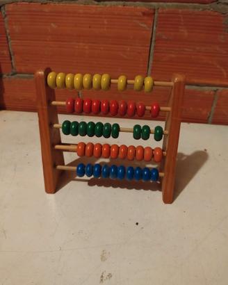 Abaco in Legno Gioco Educativo Vintage