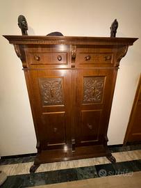 Attacca panni da muro in legno massello