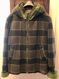 GALLO giacca lana cotta  fantasia con cappuccio