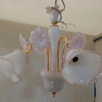 Lampadario in vetro a 5 luci