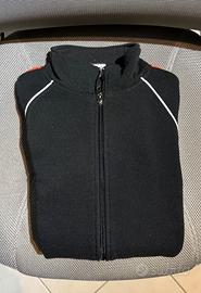 🥼Felpa unisex nera/arancione, taglia L